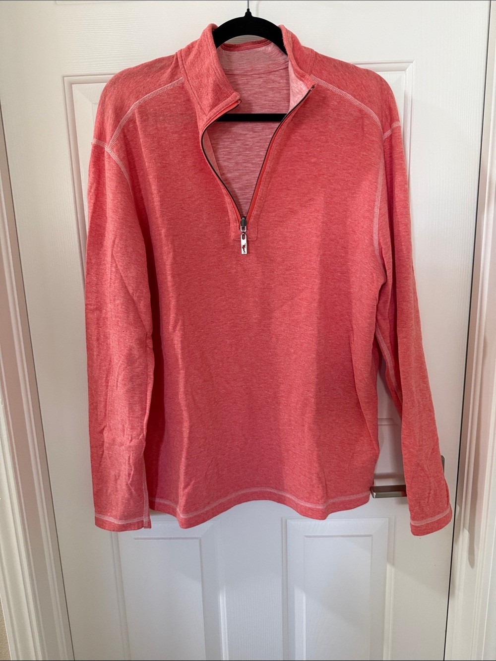 Coral Reversible Quarter-Zip Pullover
